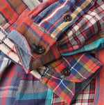 Flannel Patchwork Big Shirt Dress - 45R by 45rpm studio