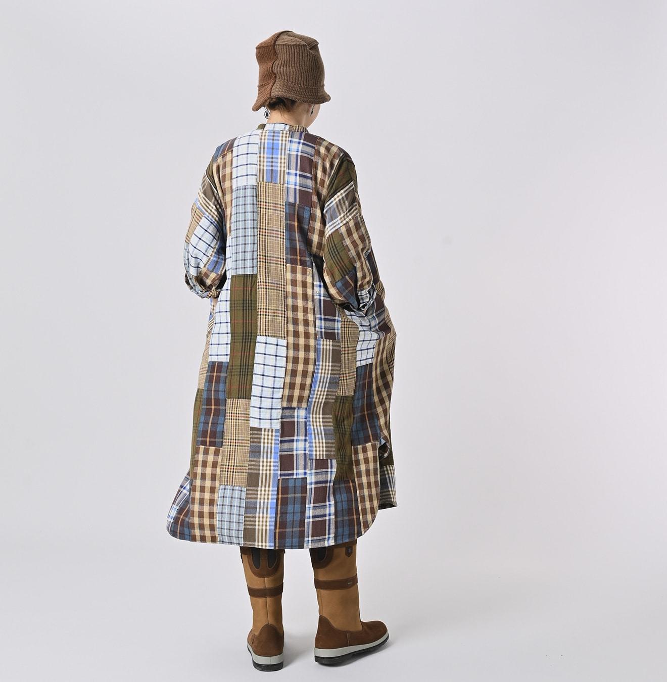 Flannel Patchwork Big Shirt Dress - 45R by 45rpm studio - Image 6