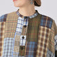 45R Flannel Patchwork Big Shirt Dress