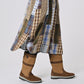 45R Flannel Patchwork Big Shirt Dress