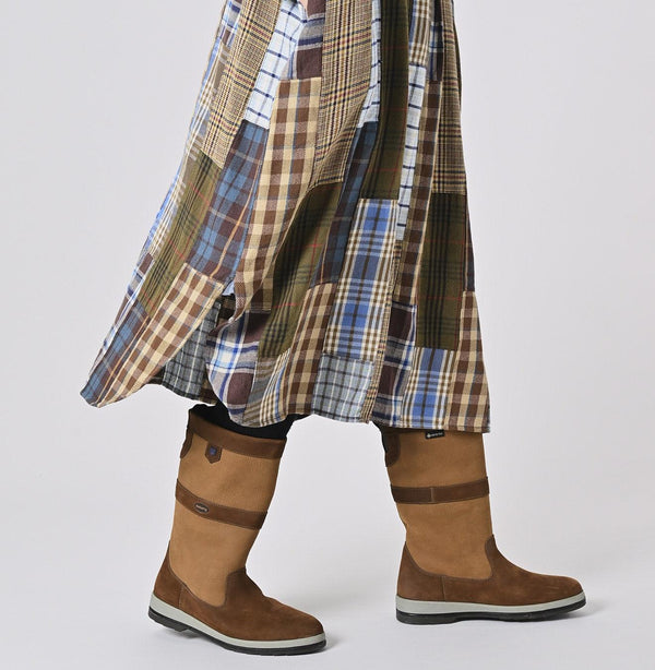 Flannel Patchwork Big Shirt Dress - 45R by 45rpm studio