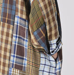 Flannel Patchwork Big Shirt Dress - 45R by 45rpm studio