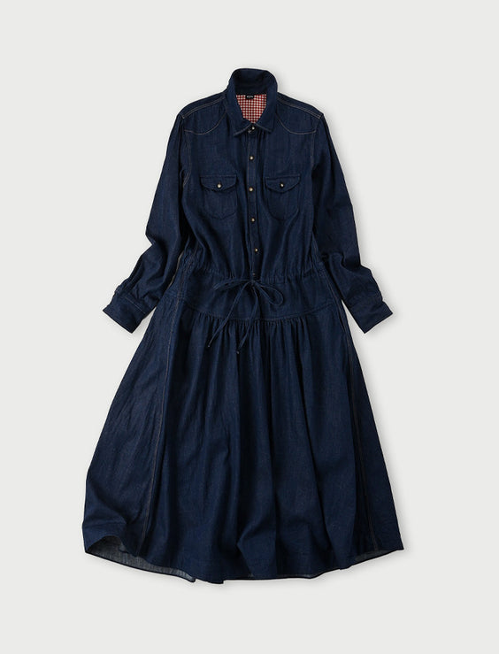 Indigo Shirt-denim Eastern Dress