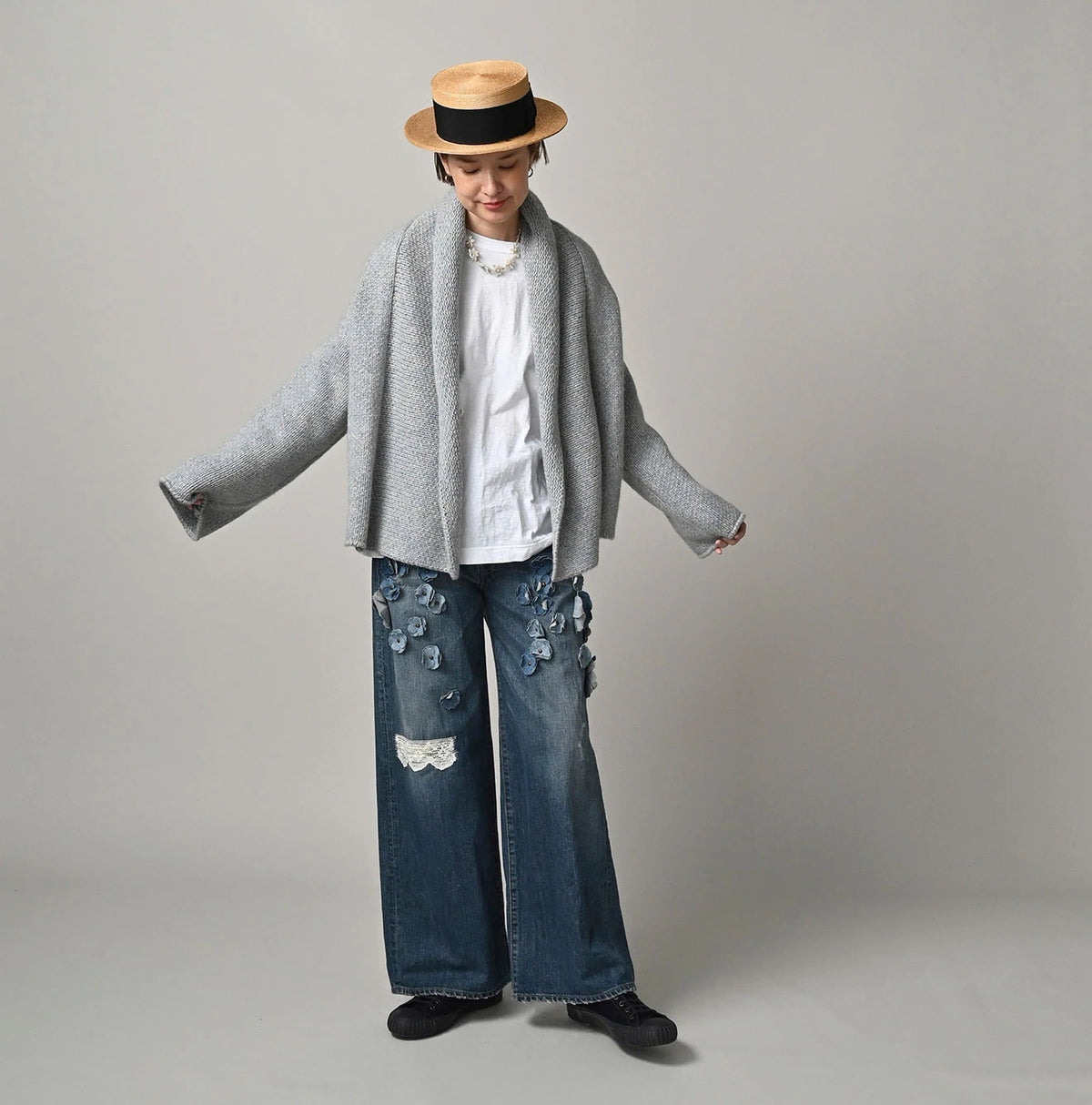 45R Cashmere Linen Cache-Coeur