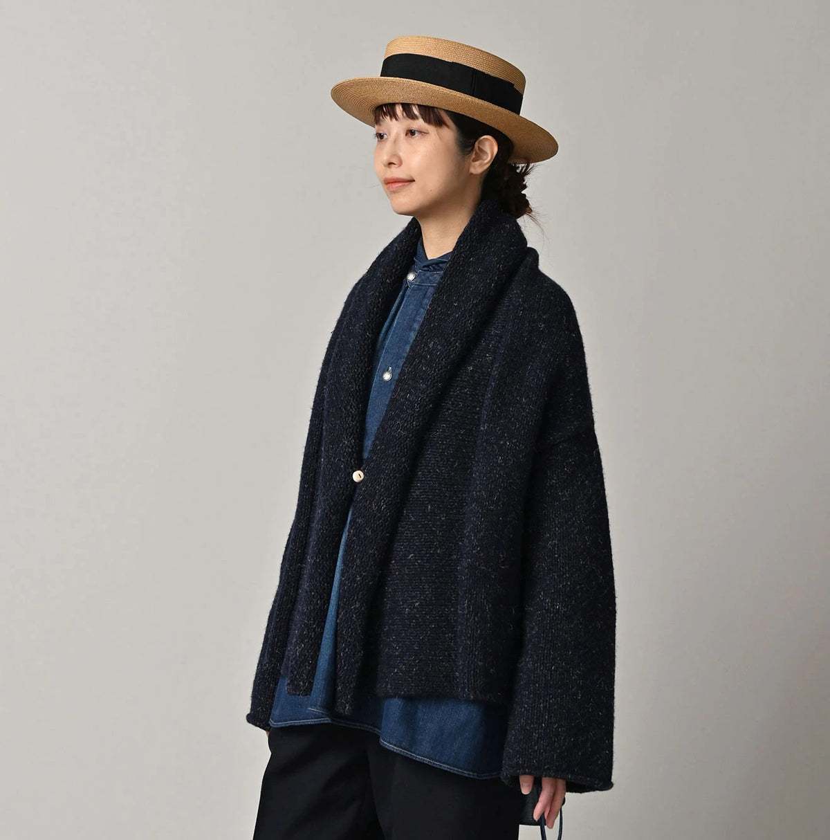 45R Cashmere Linen Cache-Coeur - Image 5
