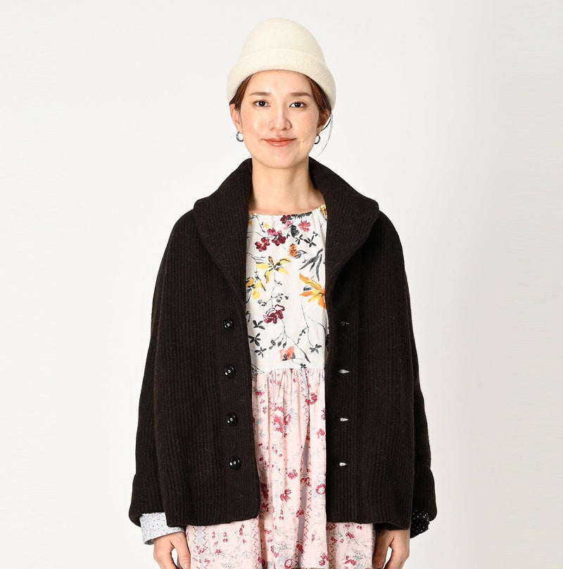 Float Boiled Shawl Collar Blouson