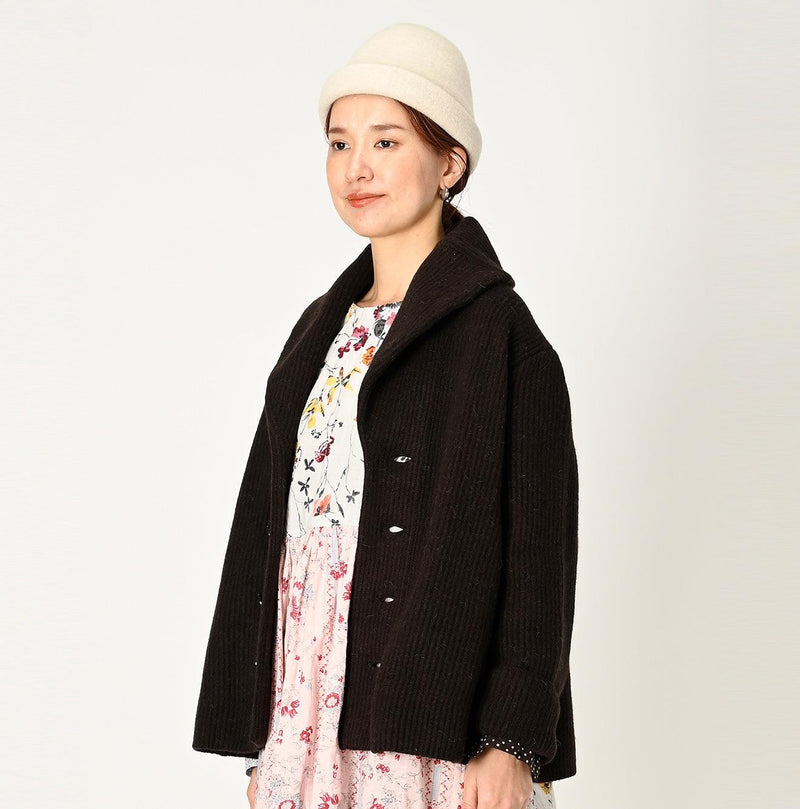 Float Boiled Shawl Collar Blouson
