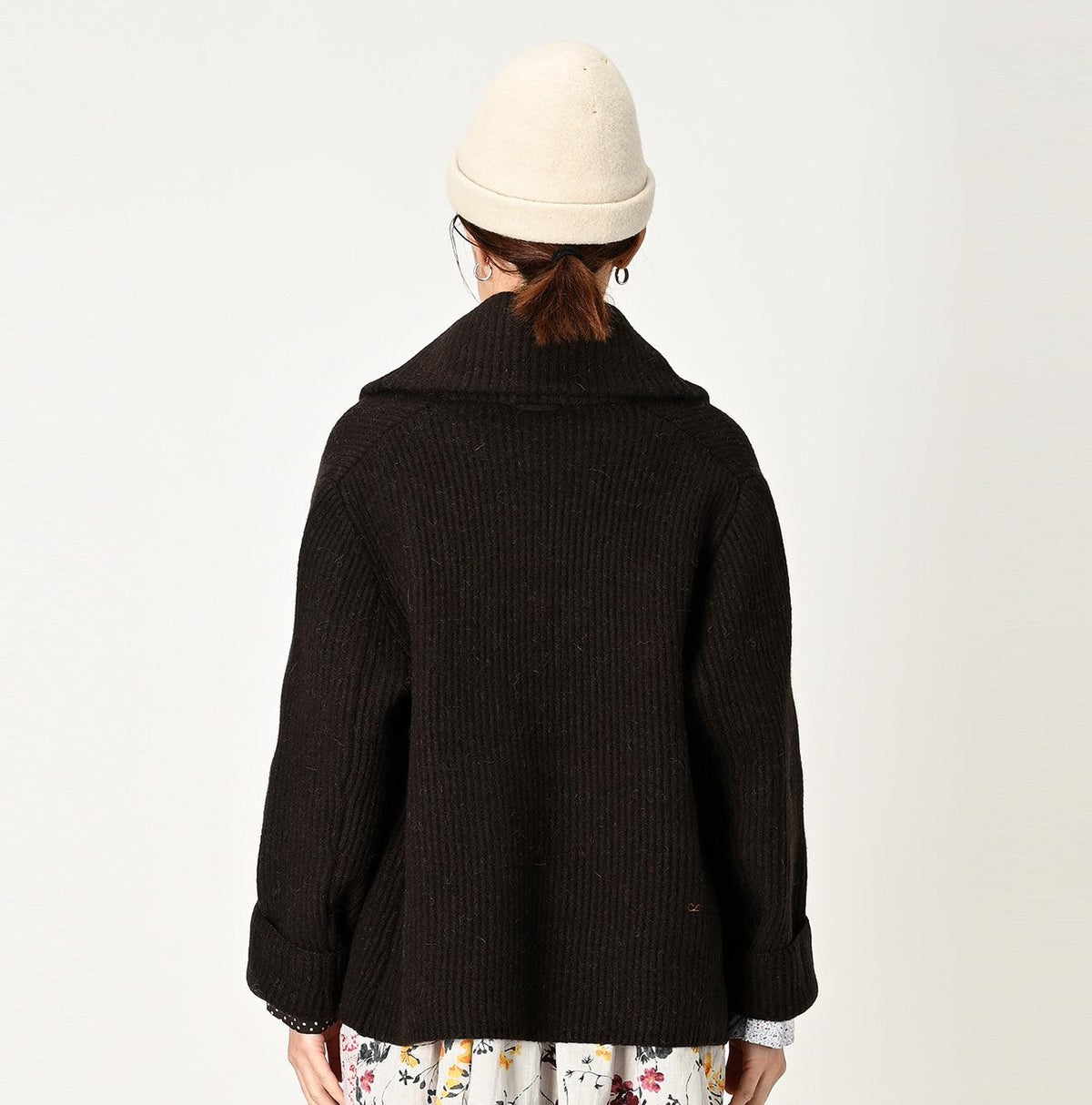 Float Boiled Shawl Collar Blouson