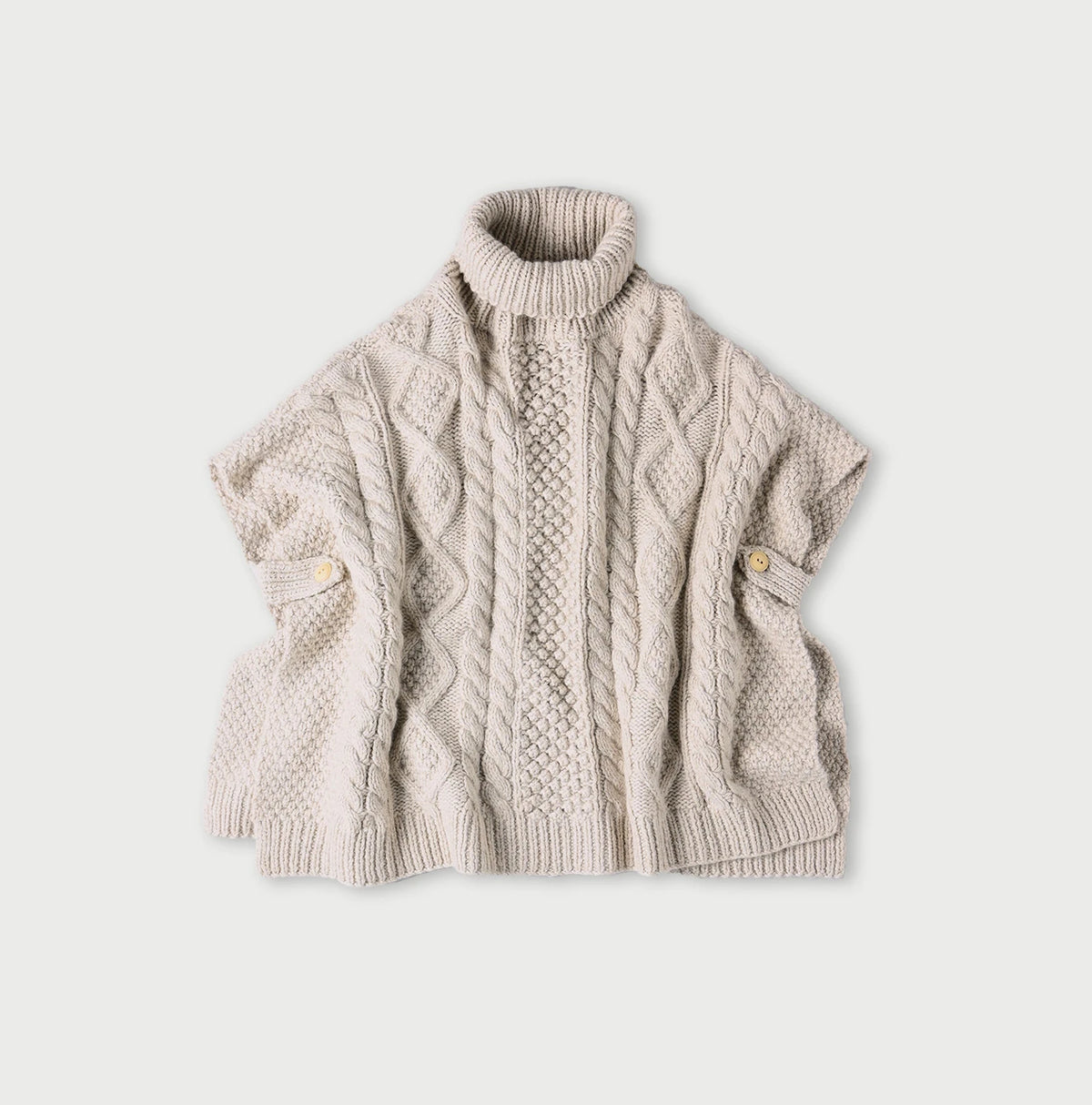 45R Cashmere Aran Poncho - Image 1