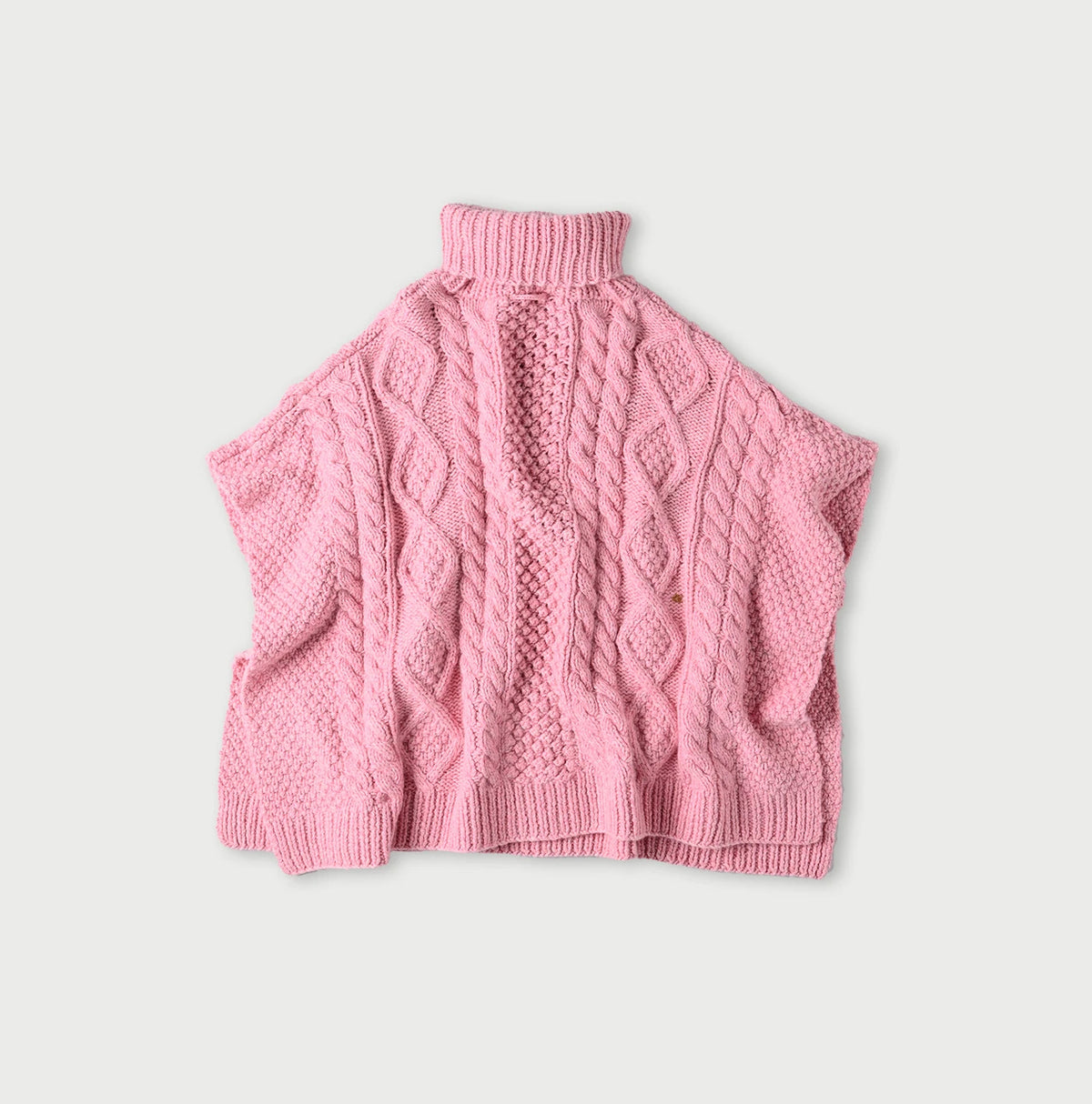45R Cashmere Aran Poncho - Image 11