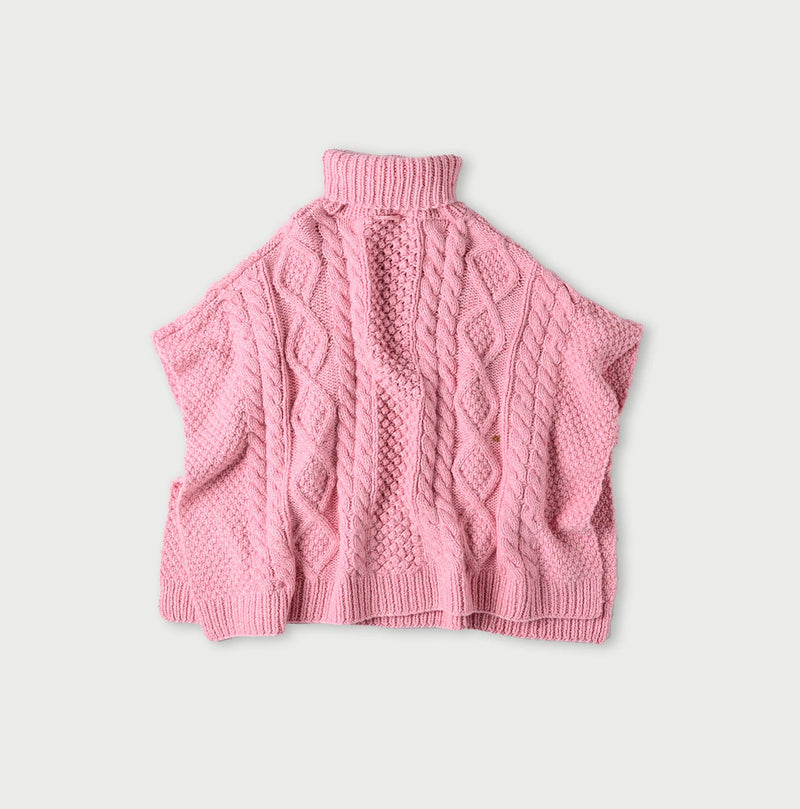 45R Cashmere Aran Poncho - Image 11