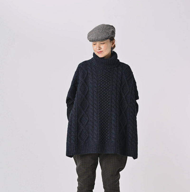 45R Cashmere Aran Poncho - Image 3