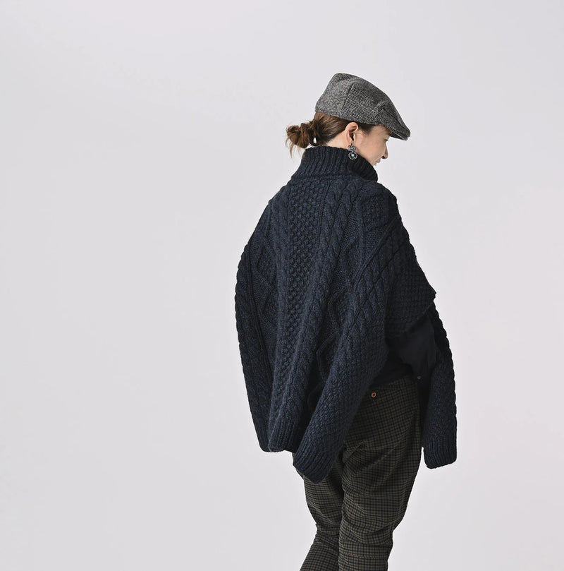 45R Cashmere Aran Poncho - Image 5