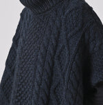 45R Cashmere Aran Poncho
