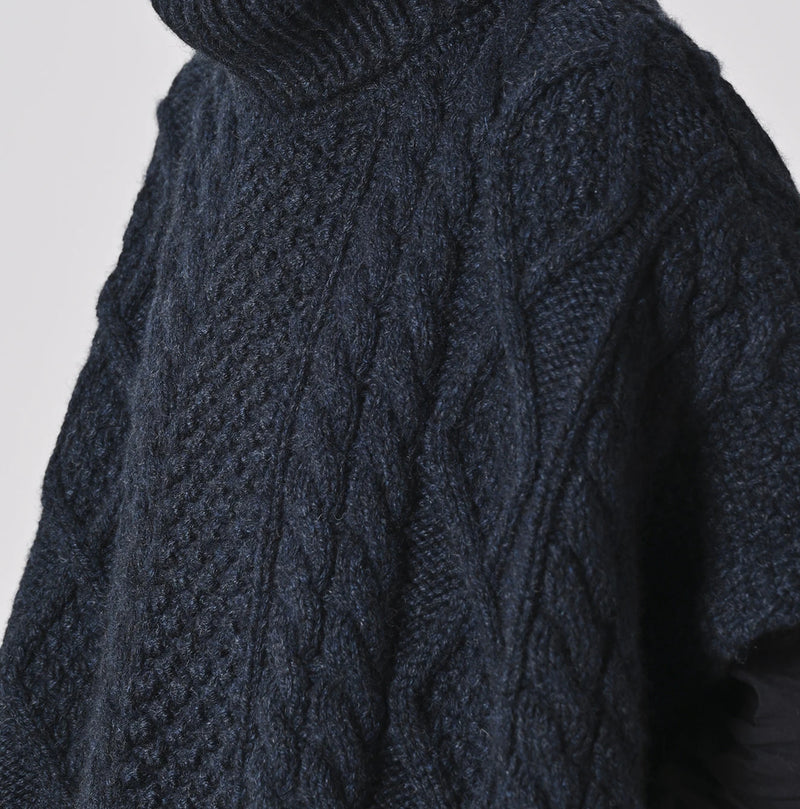 45R Cashmere Aran Poncho - Image 7
