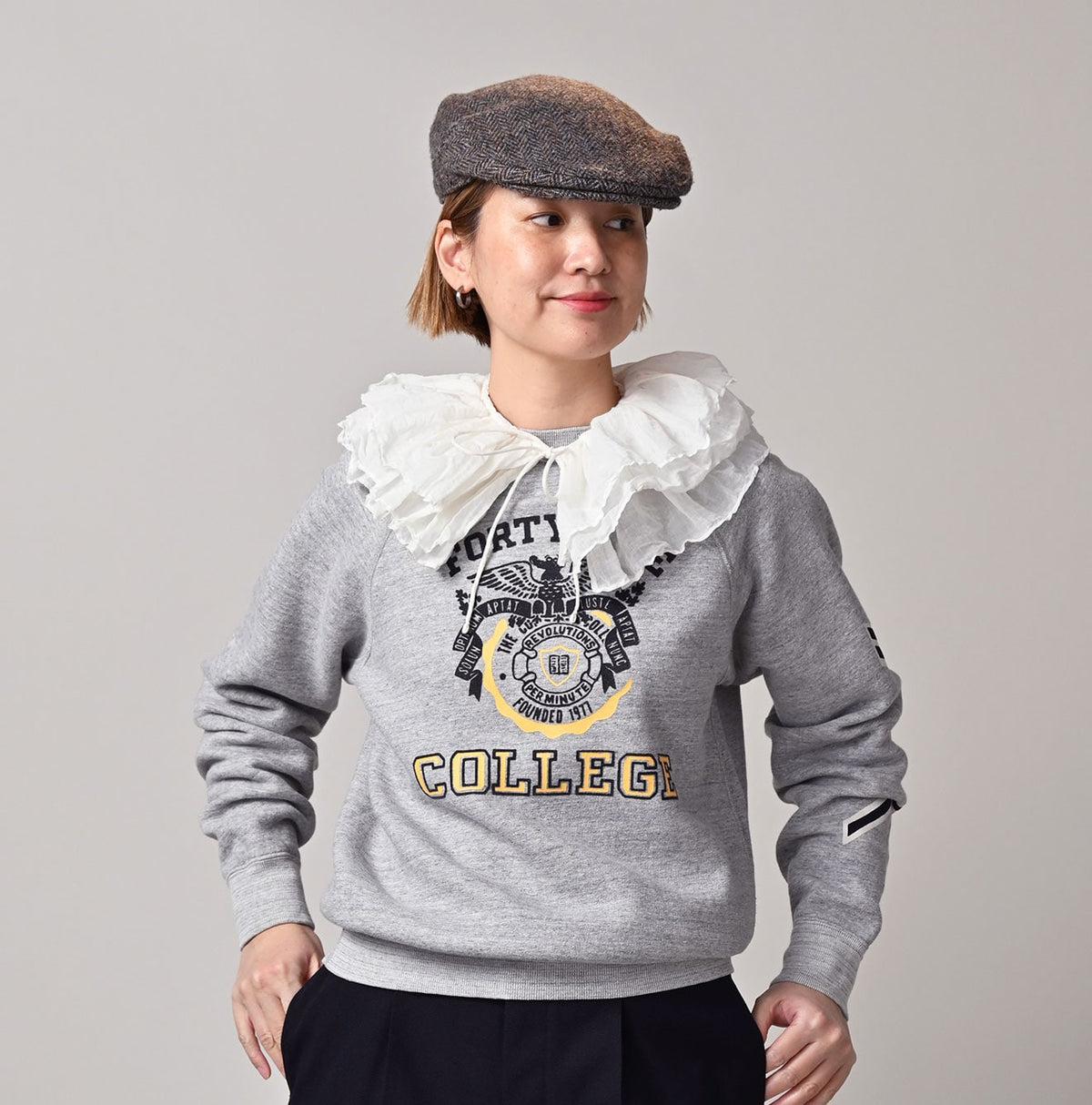 45R Silk Cotton Petal Collar