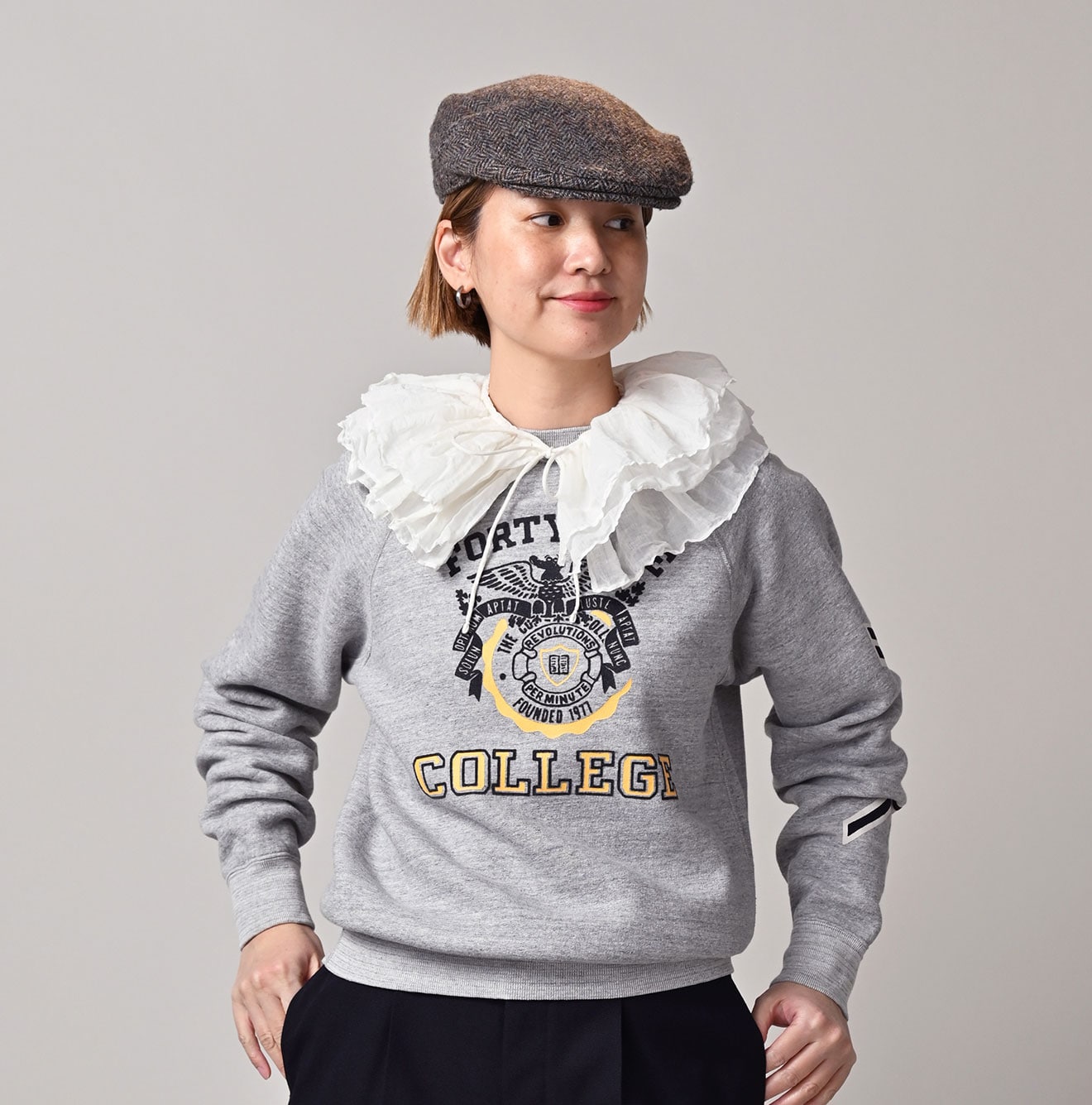 45R Silk Cotton Petal Collar