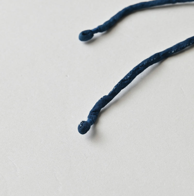 45R Ai Indigo Silk Cotton Petal Collar