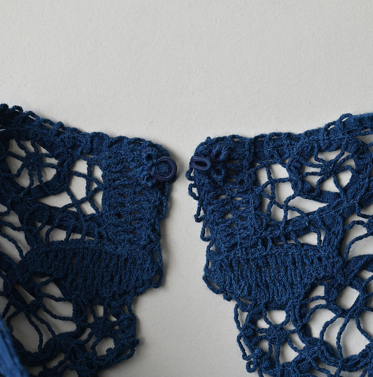 45R Ai Indigo Ribbon Lace Collar Petit