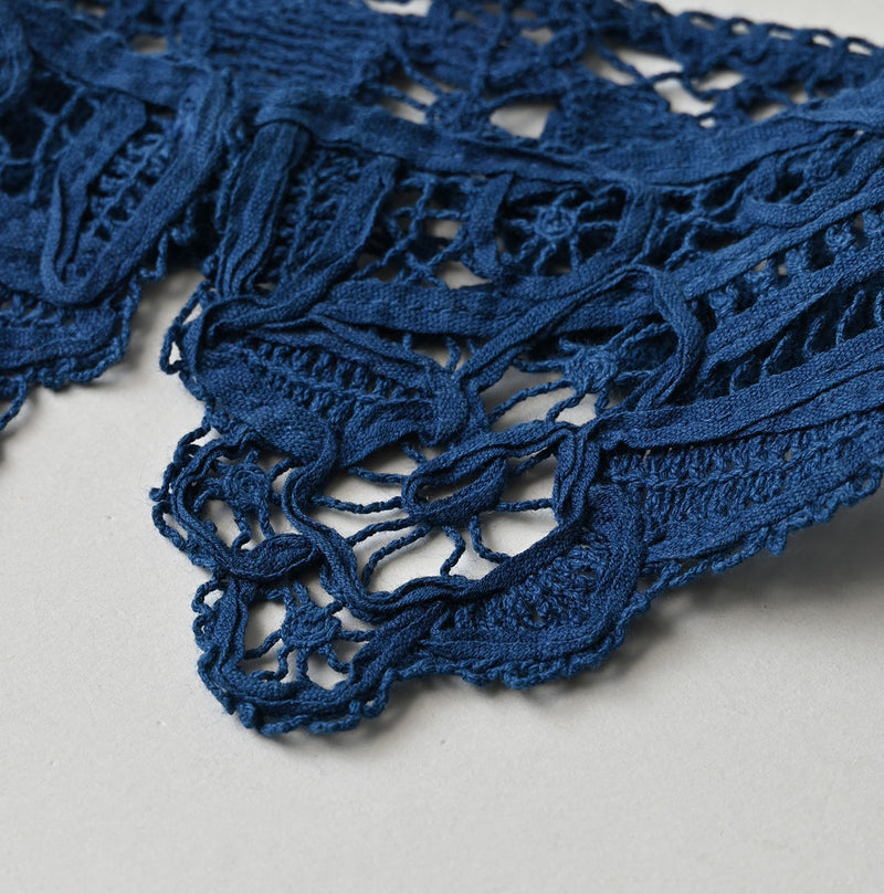 45R Ai Indigo Ribbon Lace Collar Petit