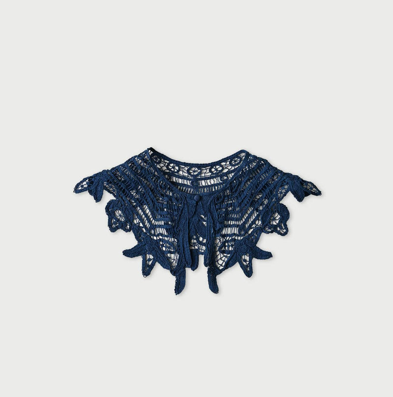 45R Ai Indigo Ribbon Lace Collar Grand