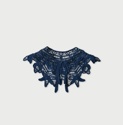 45R Ai Indigo Ribbon Lace Collar Grand