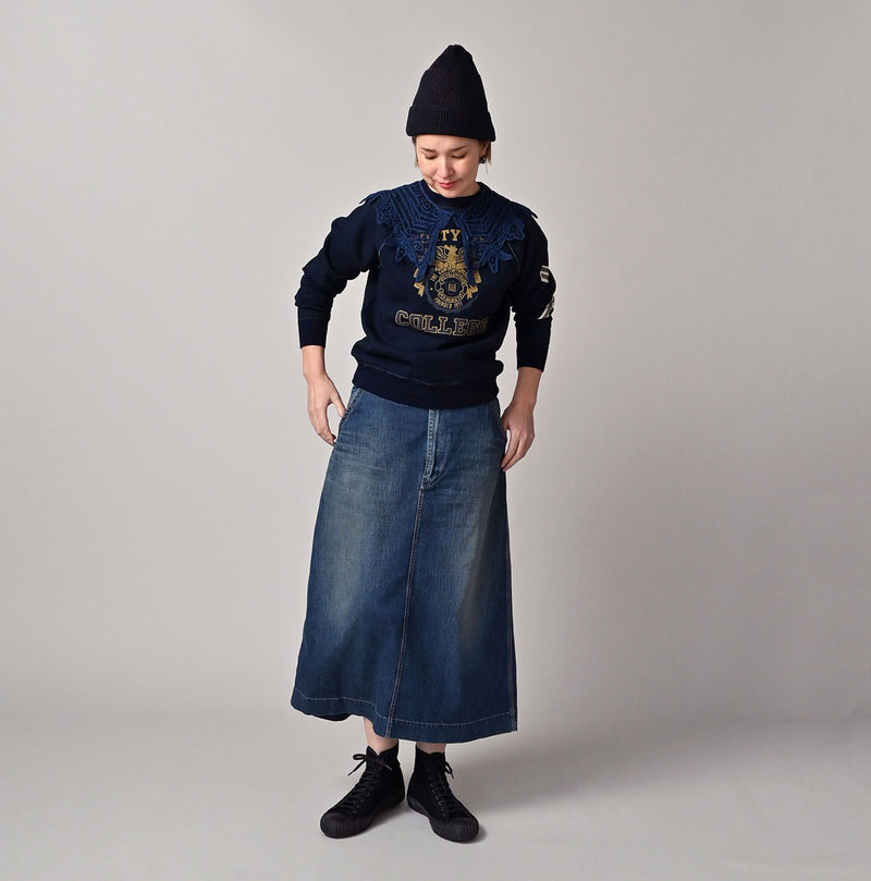 45R Ai Indigo Ribbon Lace Collar Grand