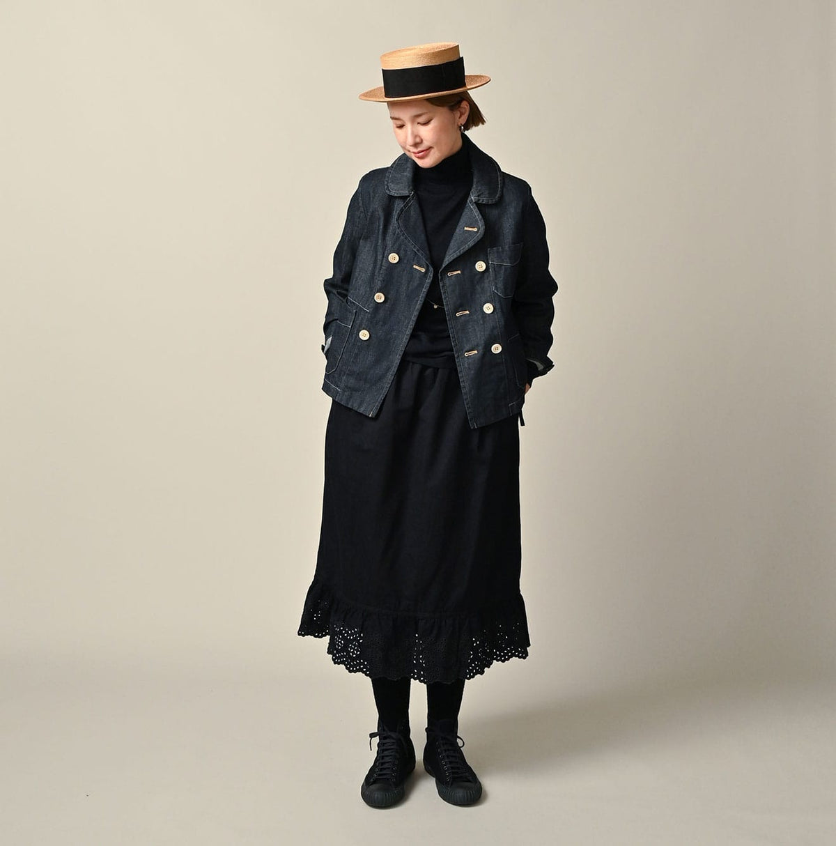 45R Rye Mugi Denim Annie W-jacket