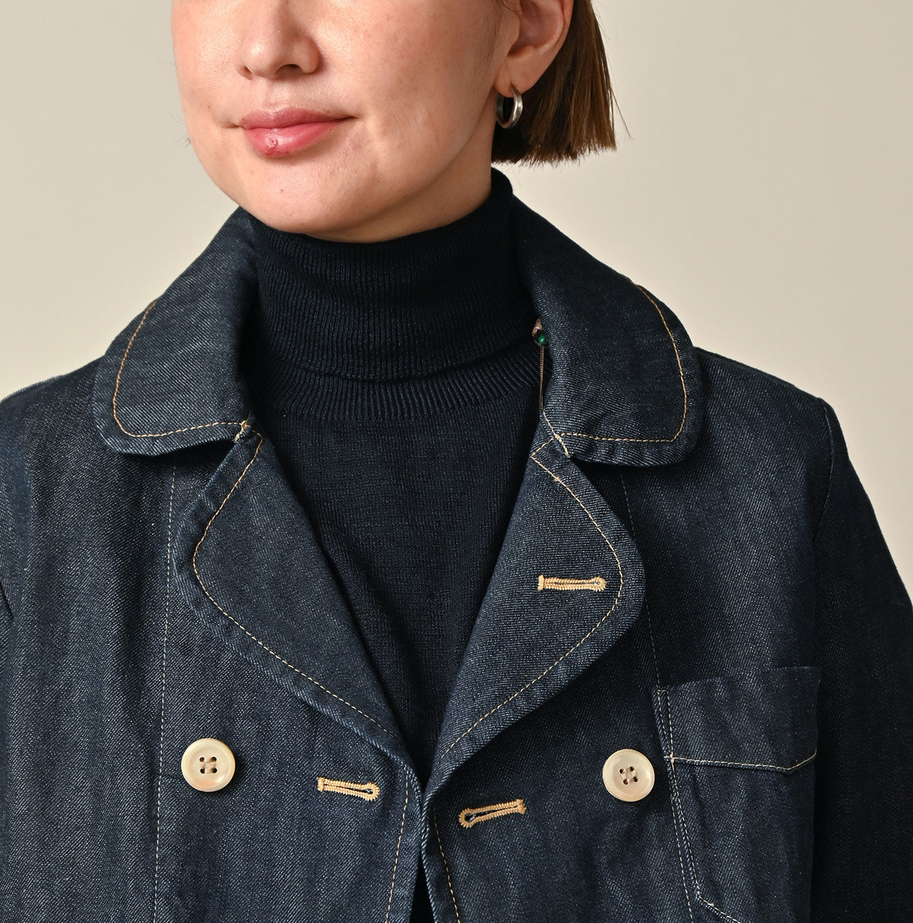 45R Rye Mugi Denim Annie W-jacket