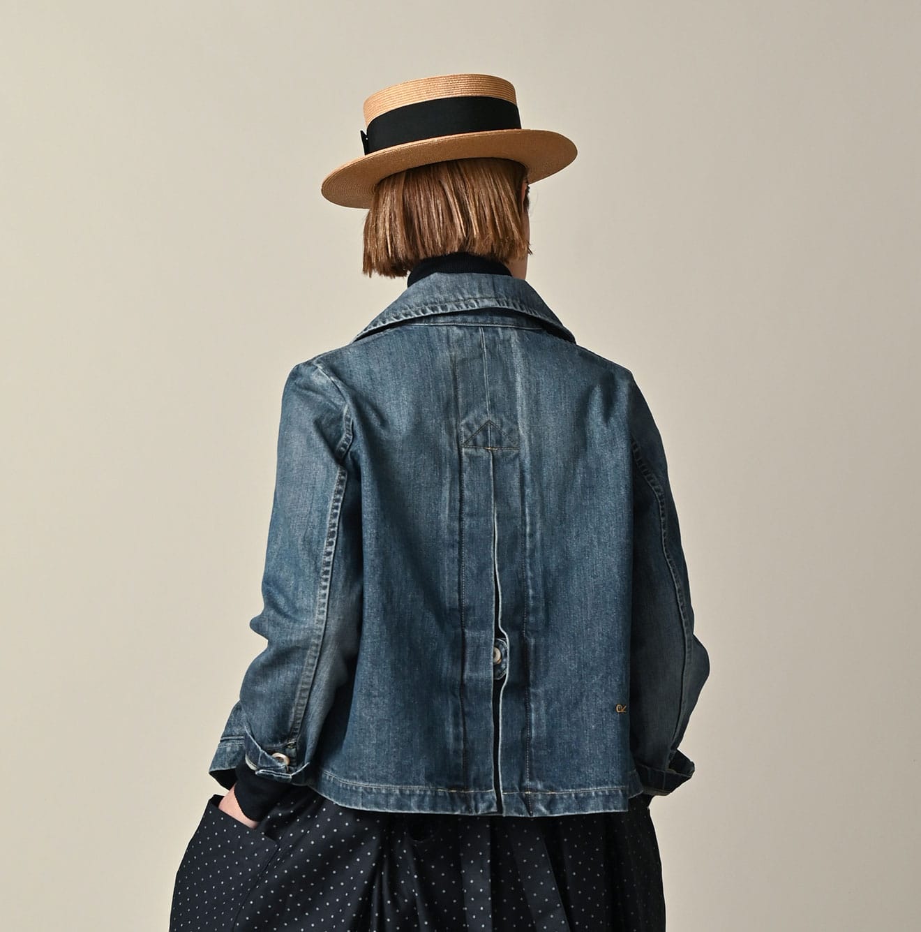 45R Rye Mugi Denim Annie W-jacket Distressed