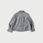 45R Ai Indigo Linen Silk Tweed Square Jacket