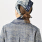 45R Ai Indigo Linen Silk Tweed Square Jacket