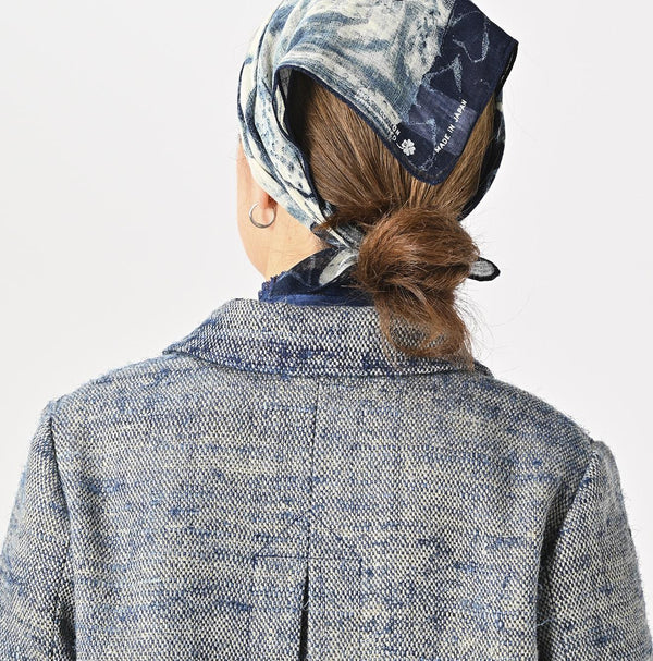 Ai Indigo Linen Silk Tweed Square Jacket - 45R by 45rpm studio