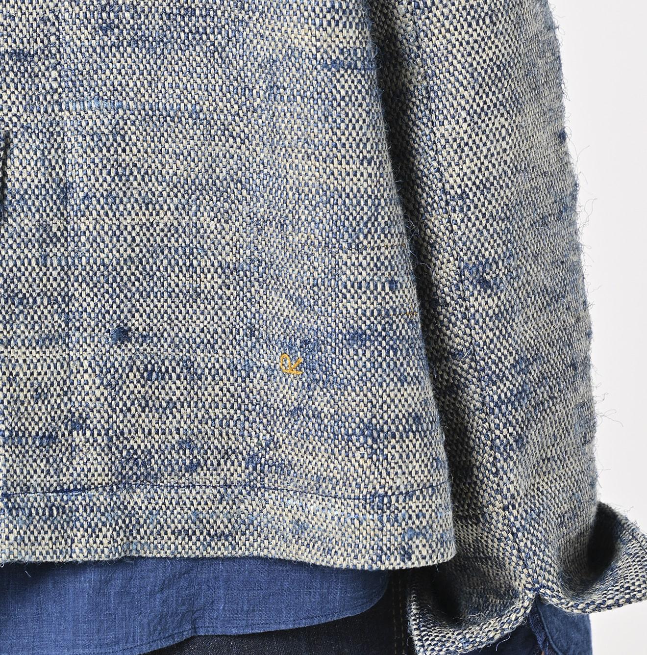 Ai Indigo Linen Silk Tweed Square Jacket - 45R by 45rpm studio - Image 11