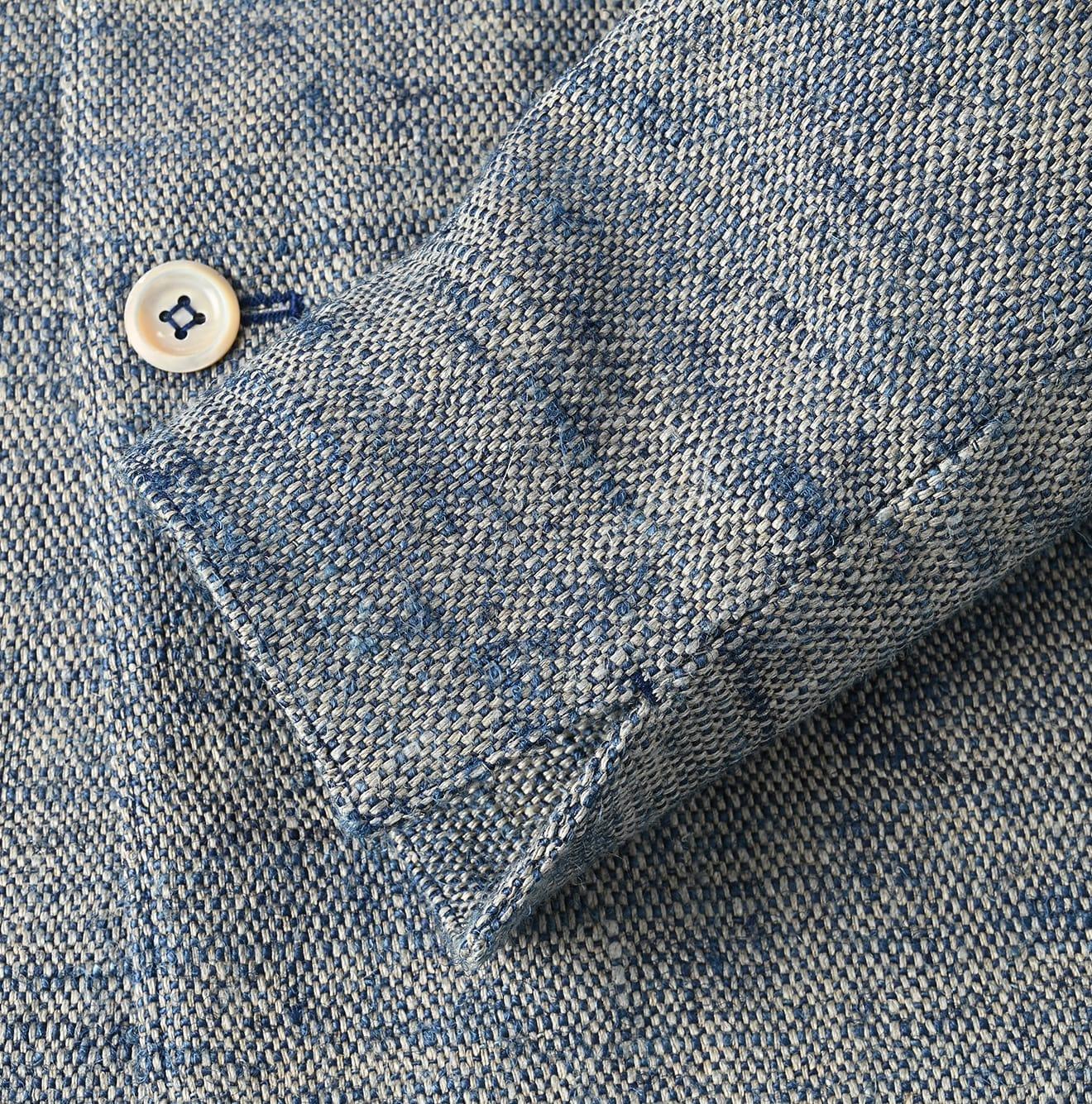 Ai Indigo Linen Silk Tweed Square Jacket - 45R by 45rpm studio - Image 13
