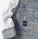 Ai Indigo Linen Silk Tweed Square Jacket - 45R by 45rpm studio