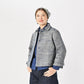 45R Ai Indigo Linen Silk Tweed Square Jacket