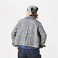 45R Ai Indigo Linen Silk Tweed Square Jacket