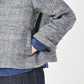 45R Ai Indigo Linen Silk Tweed Square Jacket