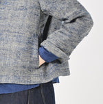 Ai Indigo Linen Silk Tweed Square Jacket - 45R by 45rpm studio