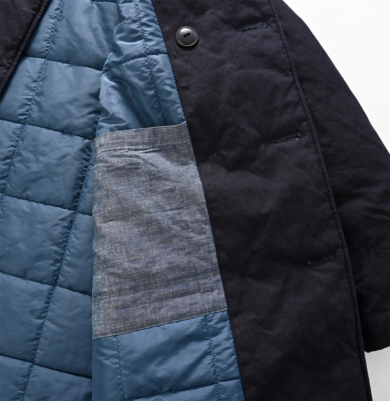 Indigo Oxford Tent Coat