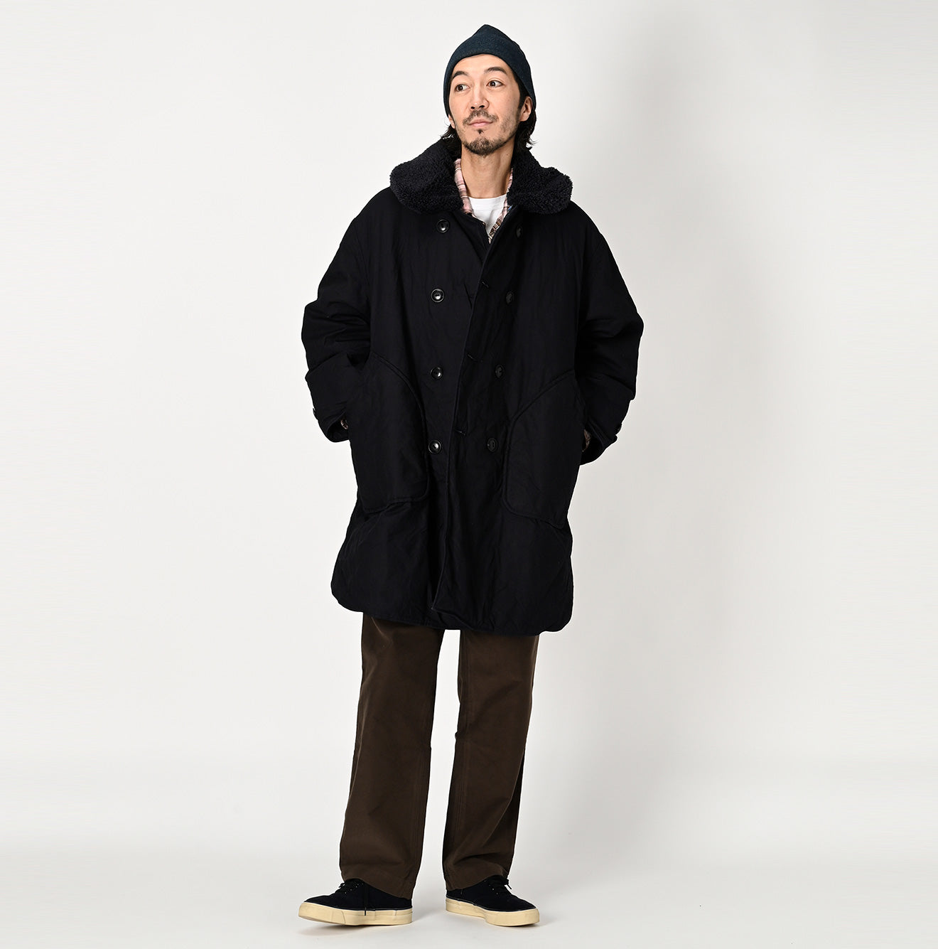 Indigo Oxford Tent Coat