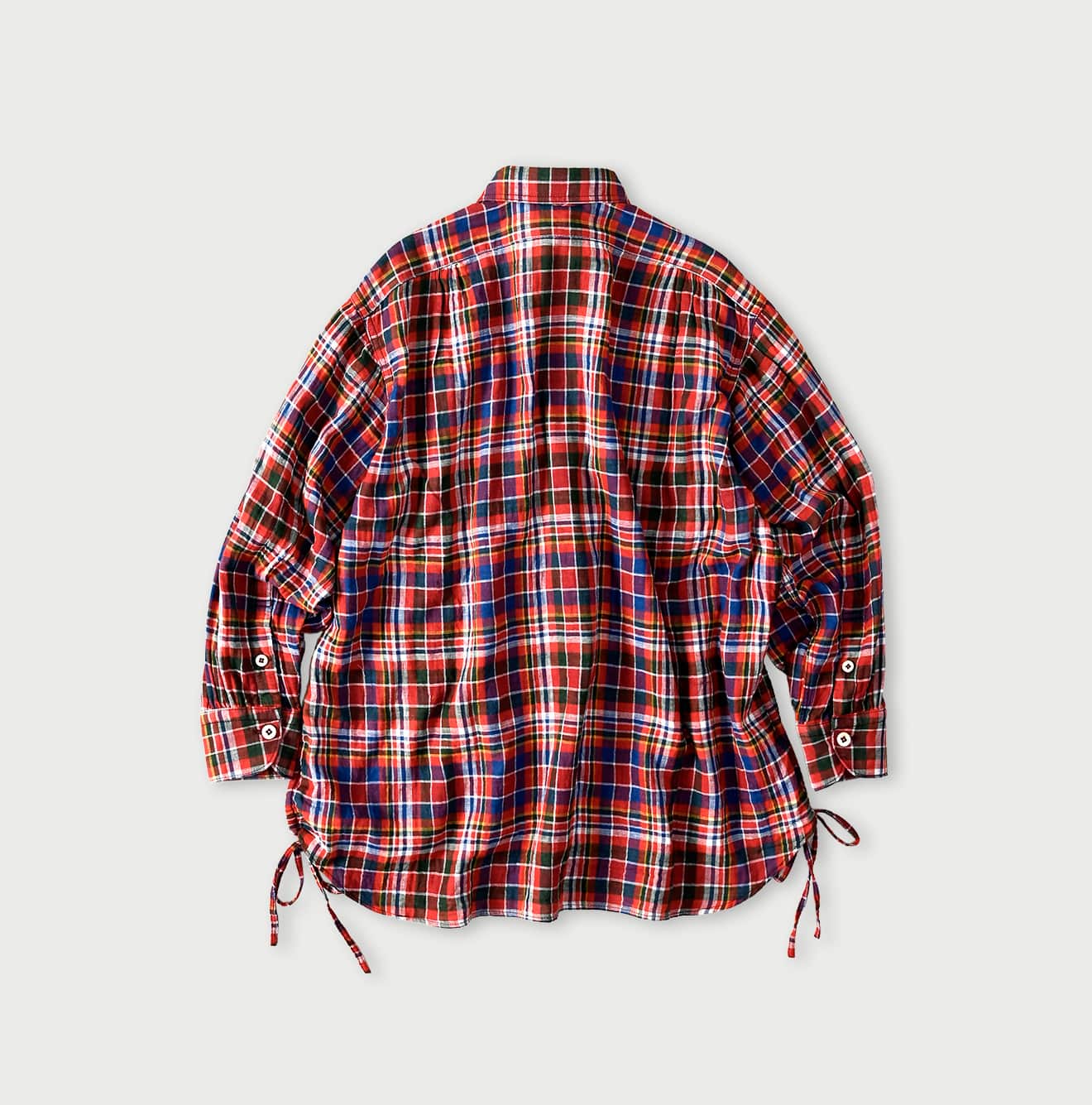 45R Gauze Doublecloth Boyfriend Plaid Blouse - Image 14