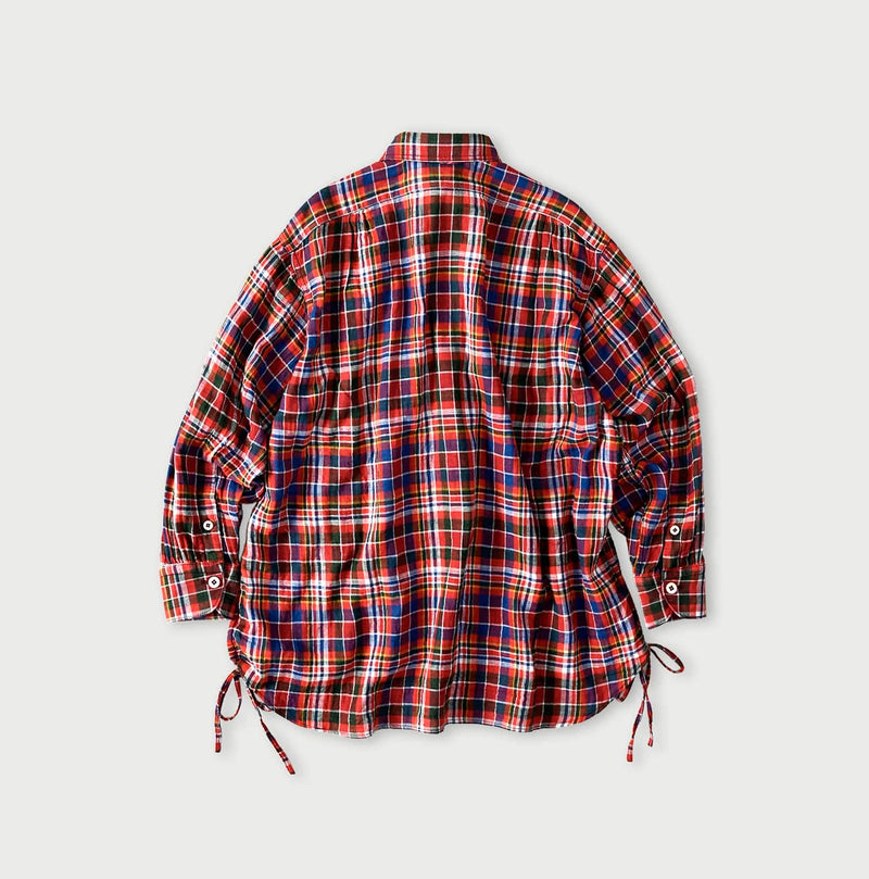 45R Gauze Doublecloth Boyfriend Plaid Blouse - Image 14