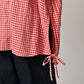45R Gauze Doublecloth Boyfriend Plaid Blouse