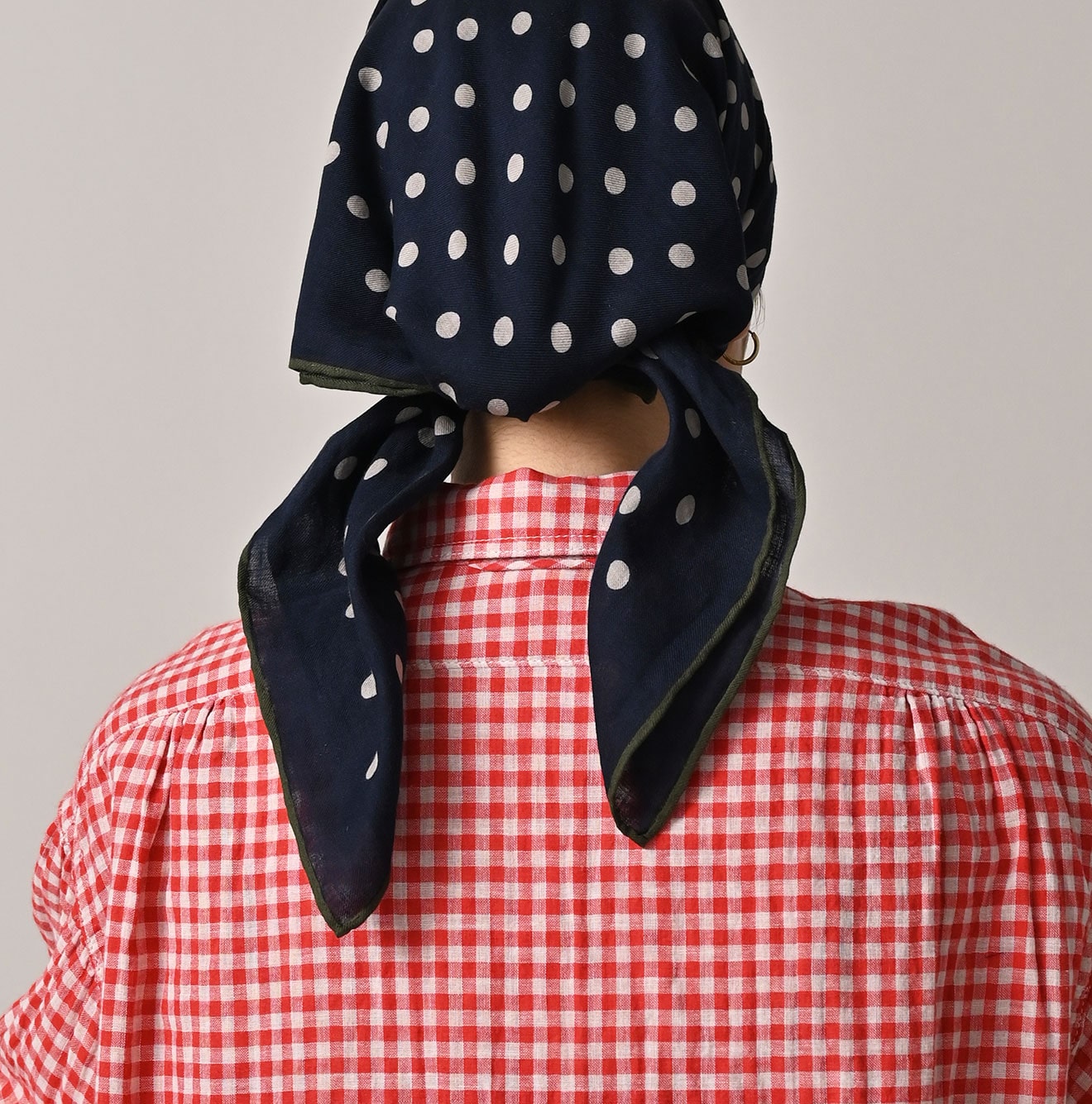 45R Gauze Doublecloth Boyfriend Plaid Blouse