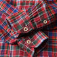 45R Gauze Doublecloth Boyfriend Plaid Blouse