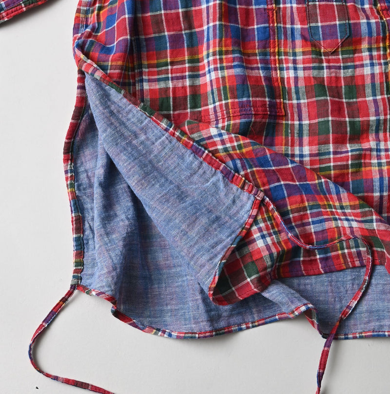 45R Gauze Doublecloth Boyfriend Plaid Blouse - Image 18