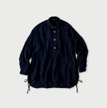 45R Indigo Gauze Doublecloth Boyfriend Blouse