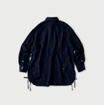 45R Indigo Gauze Doublecloth Boyfriend Blouse